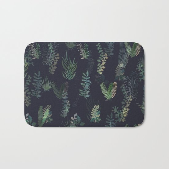 green garden at nigth mirror!!! Bath Mat