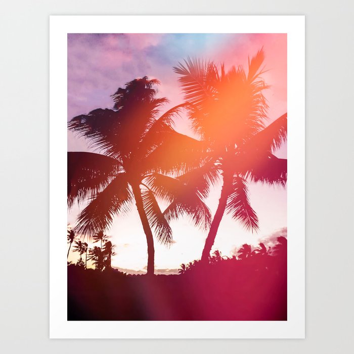 Aloha palms Art Print
