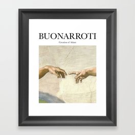 Buonarroti - Creation of Adam Framed Art Print