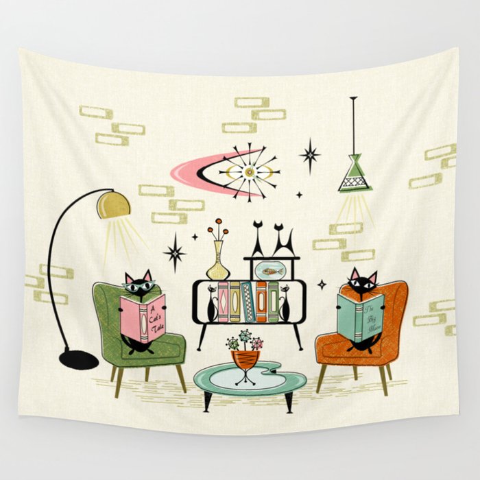 Cozy Cats’ Den ©studioxtine Wall Tapestry