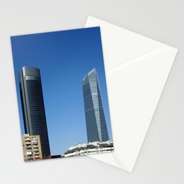 Spain Photography - Cuatro Torres Business Area Under The Clear Blue Sky Stationery Card