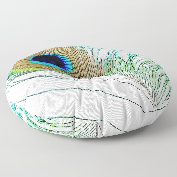 Peacock - Peacock Feather - Peacock Tail Feather Floor Pillow