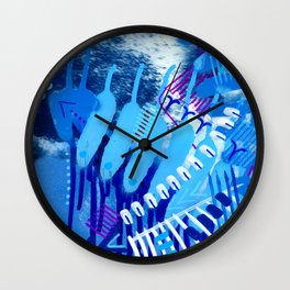 Wave blue Wall Clock
