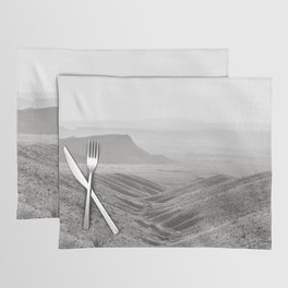 Big Bend Before Sunset - Black and White Texas Photography Placemat