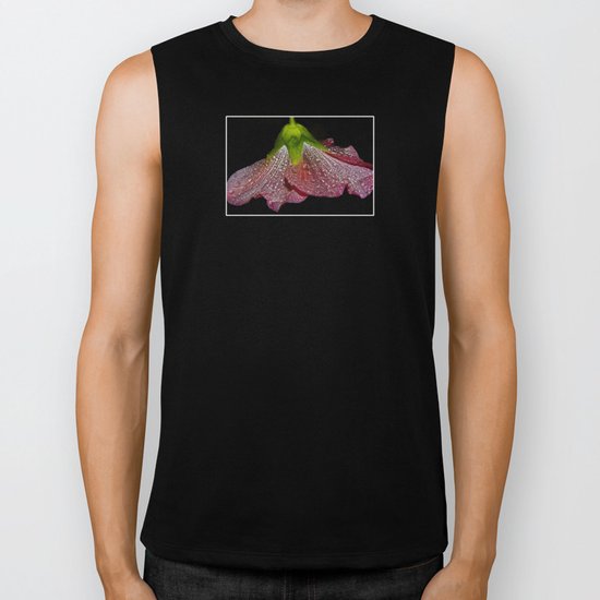 pink hollyhock skirt Biker Tank