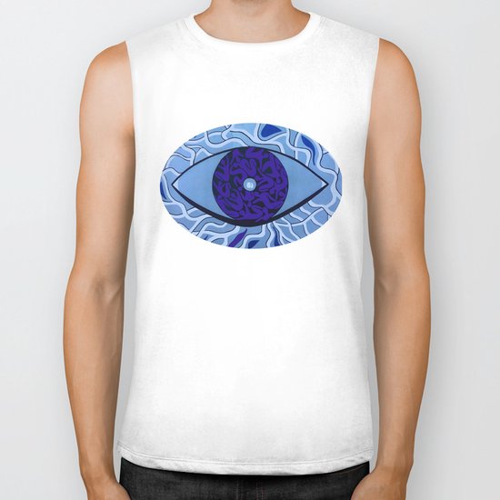 Human eye Biker Tank