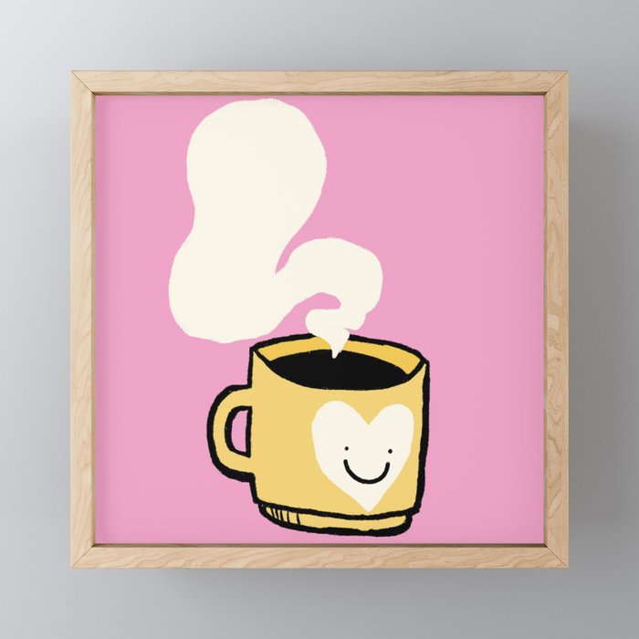 Cup of smiles Framed Mini Art Print
