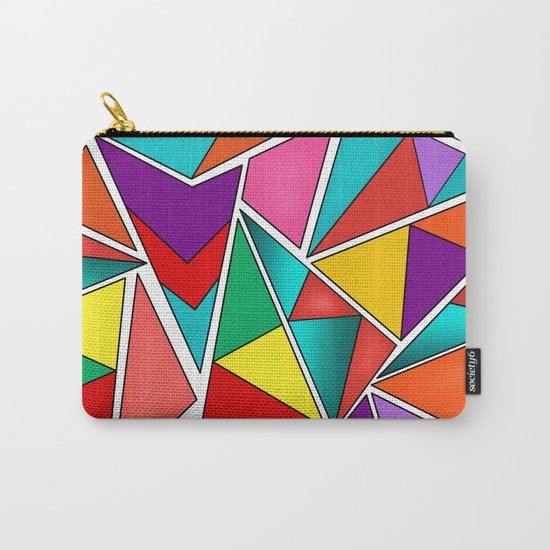 A colorful, abstract pattern polygons . Carry-All Pouch
