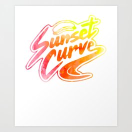 Sunset Curve hotdog logo - Gift Idea for Julie and The Phantoms Lovers Art Print | Sunsetcurve1, Sunsetcurvemask, Graphicdesign, Sunsetcurve3, Sunsetcurveband, Sunsetcurvegift, Sunsetcurve, Sunsetcurve2, Sunsetcurvemasks 