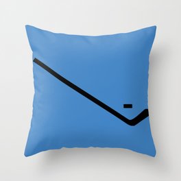 Blue Hockey Throw Pillow