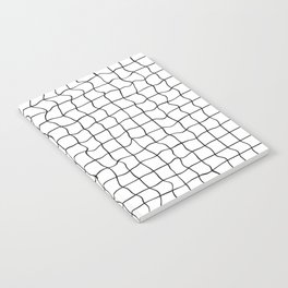 Black minimal geometrical liquid square pattern Notebook