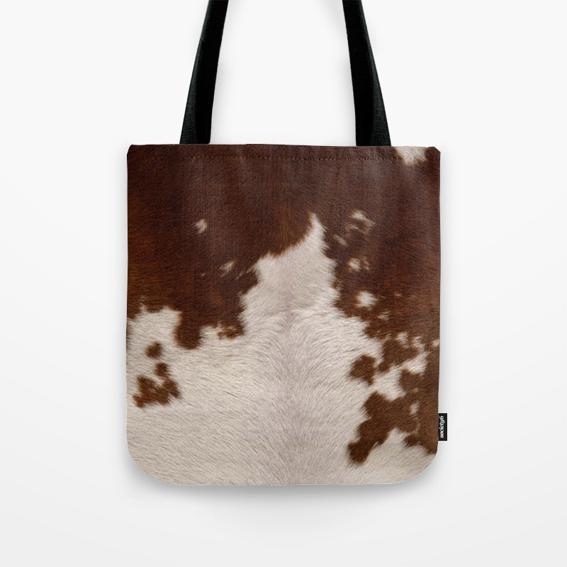 cowhide tote bag