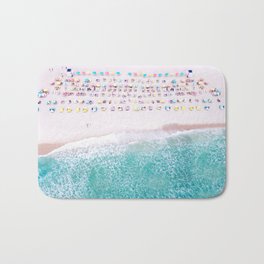 Life is a Beach, Helicopter Aerial Miami Beach Bath Mat