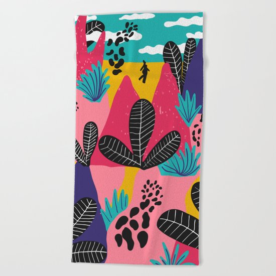 Colorful Forest Beach Towel