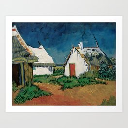White Cottages in Saintes-Maries-Vincent van Gogh Art Print