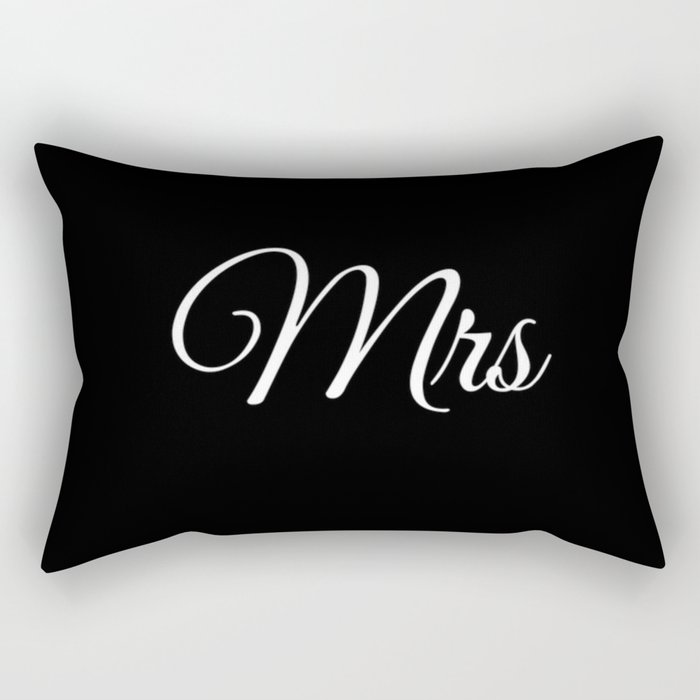 Mrs (Black) Rectangular Pillow