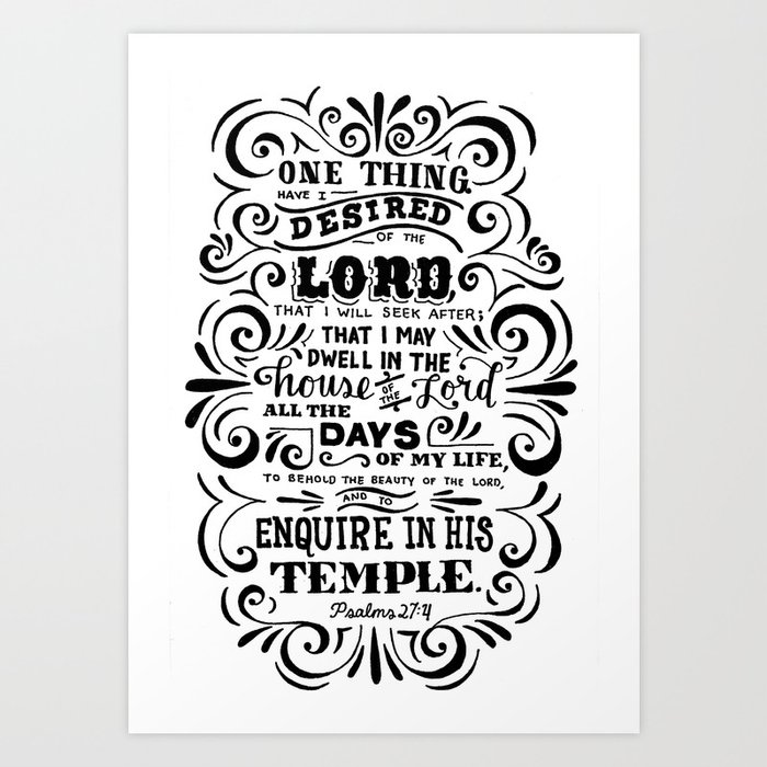 Black And White Hand Lettered Temple Bible Quote Typography Art Print By Typeaffiliated Society6