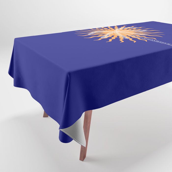 BLUE Palm Tree Tablecloth by Almanach by Frankenberg Society6