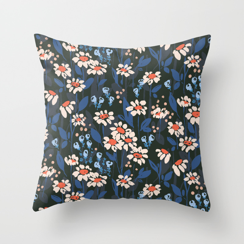 Daisy Chain Floral Pattern Throw Pillow By Lisa Glanz Society6