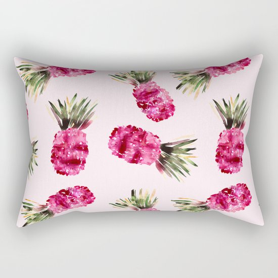 Pink Pineapples Rectangular Pillow