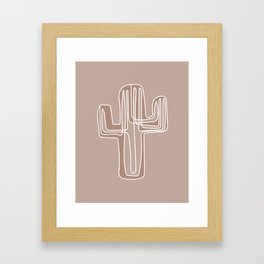 Pink Cactus  Framed Art Print