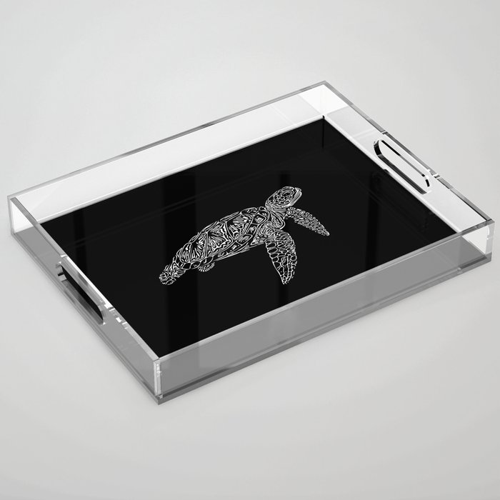 Elegant Vintage Turtle Perfectly Balanced Acrylic Tray