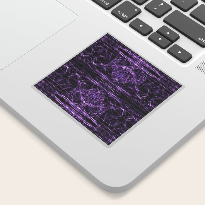 Liquid Light Series 47 ~ Purple Abstract Fractal Pattern Sticker