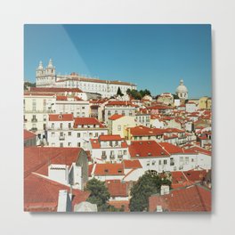 Lisbon view, Portugal Analog 6x6 Kodal Ektar 100 (RR 166) Metal Print | Film, Color, Orange, Blue, Portugal, Photo, 6X6, Travel, Architecture, Analog 