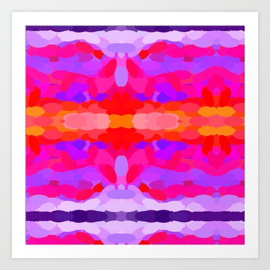 Purple, pink and orange tie dye Art Print