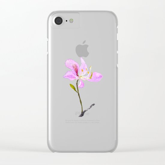 purple Buahinia Clear iPhone Case