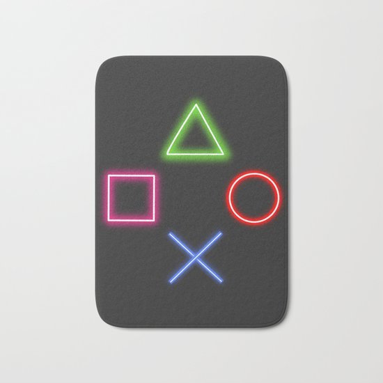 Neon Buttons Bath Mat