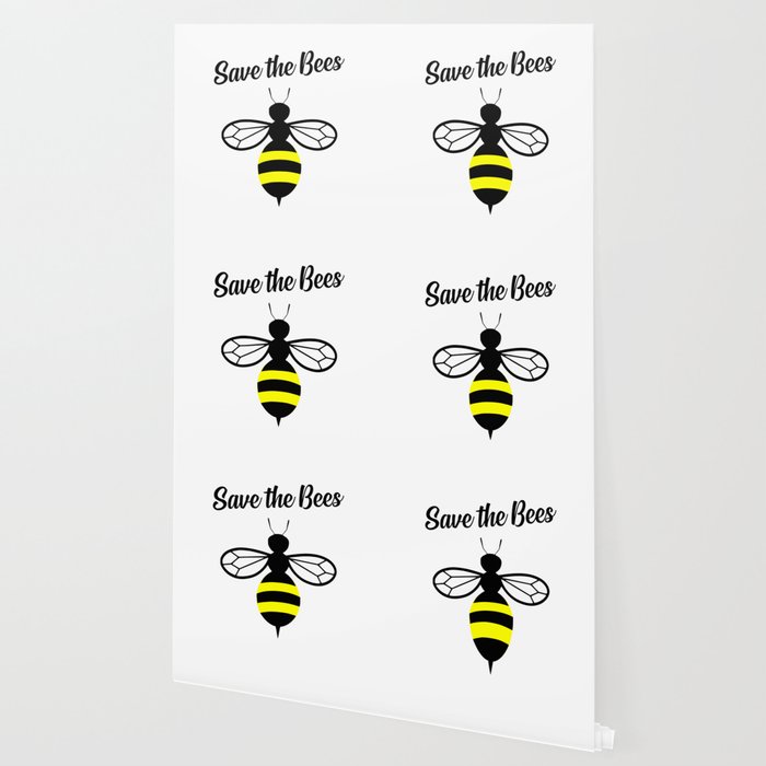 Save The Bees Logo Wallpaper By Wordart28 Society6