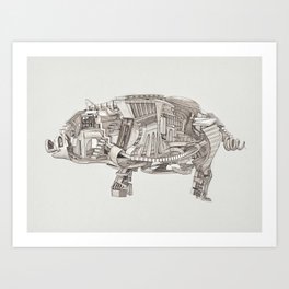 Pig Art Print