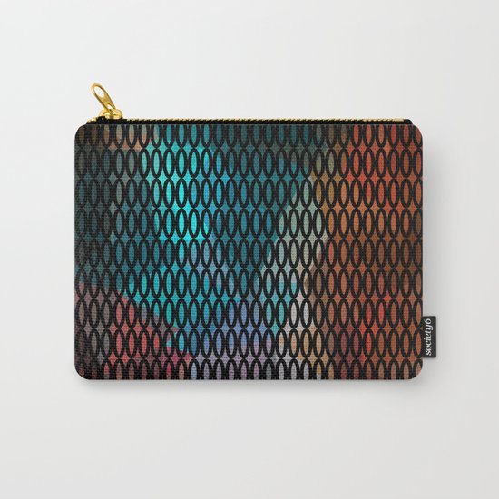 Abstract background of triangles polygon print. Bright dark design colors Carry-All Pouch