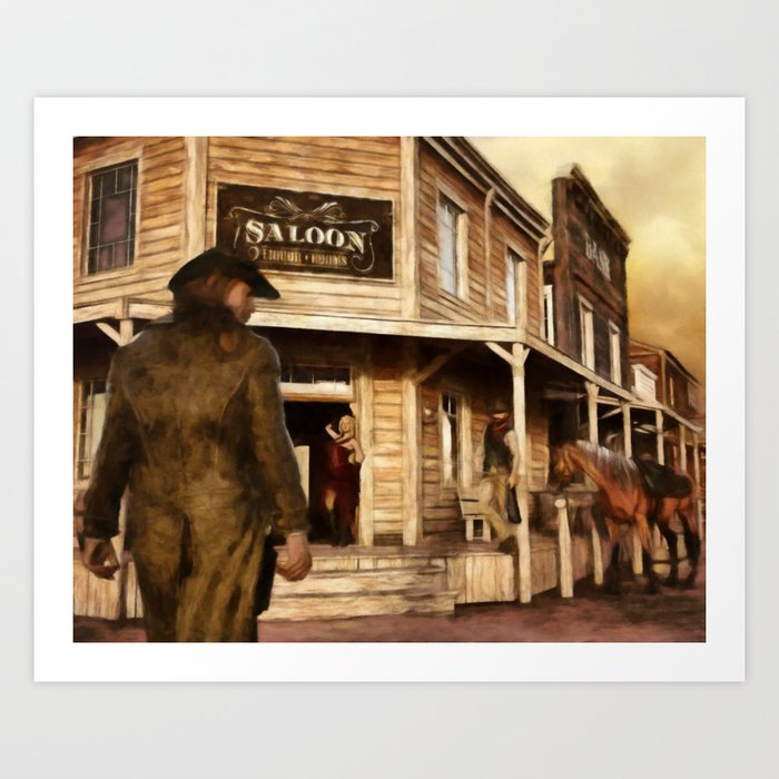 SALOON (American Western Cowboy) Art Print