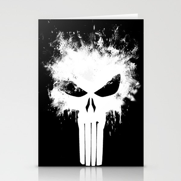 Punisher/Skull White Splat Graphic Stationery Cards