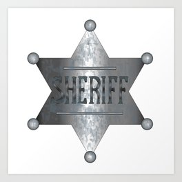 Sheriff Badge Art Print