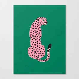 The Stare: Pink Cheetah Edition Canvas Print