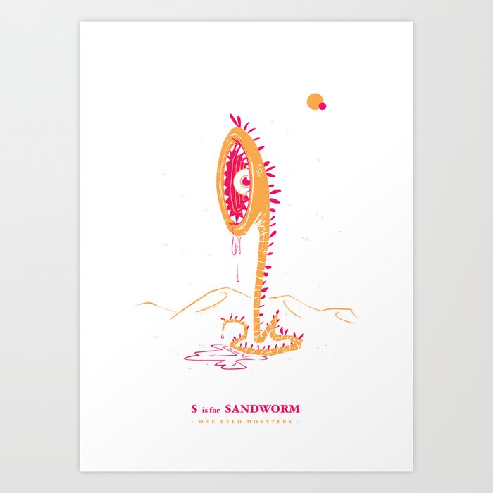 S is for Sandworm Art Print