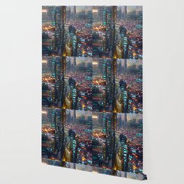 Futuristic Modern City at Night Wallpaper