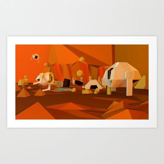 Mars Base Art Print
