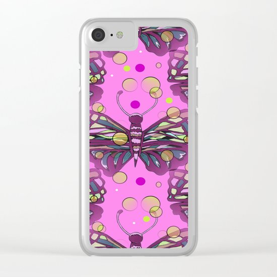 Butterfly Kisses Clear iPhone Case