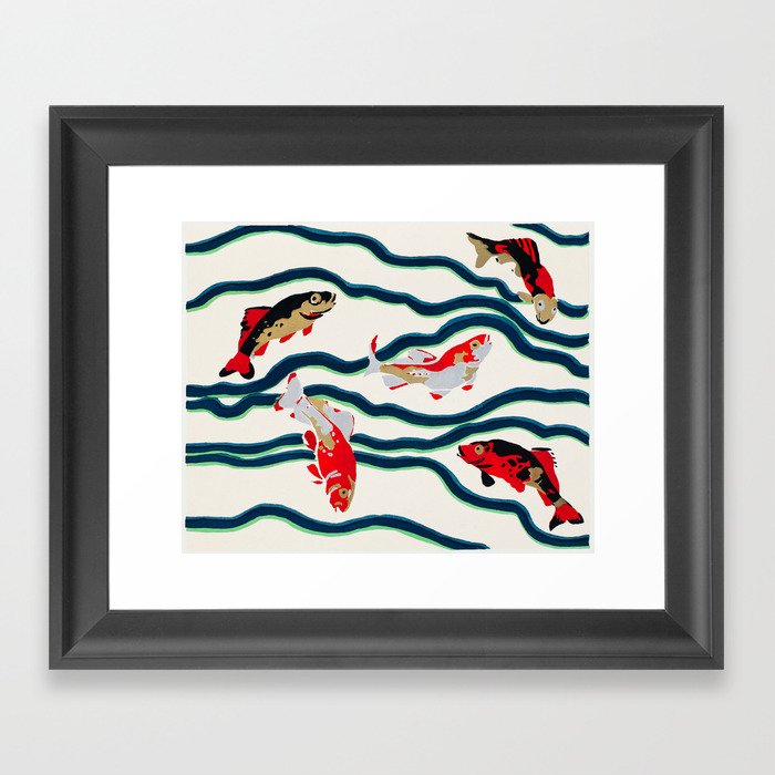 Art Nouveau Fish Framed Art Print