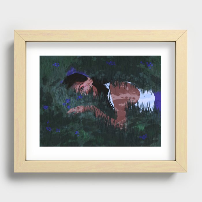Fields of Blueberries Recessed Framed Print