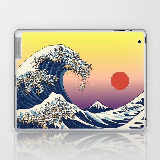 The Great Wave Of  Cat Laptop & iPad Skin