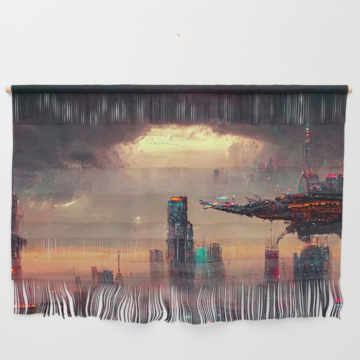 Flying to the Infinite City Wall Hanging