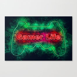 gamer life smoky  Canvas Print