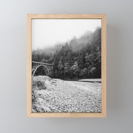 Oregon Coast Black and White Framed Mini Art Print