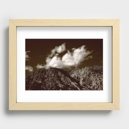 Mountainside near Lake Tahoe 2008 Sepia Recessed Framed Print