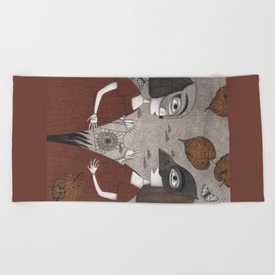 Ana and Eva (An All Hallows' Eve Tale) Beach Towel